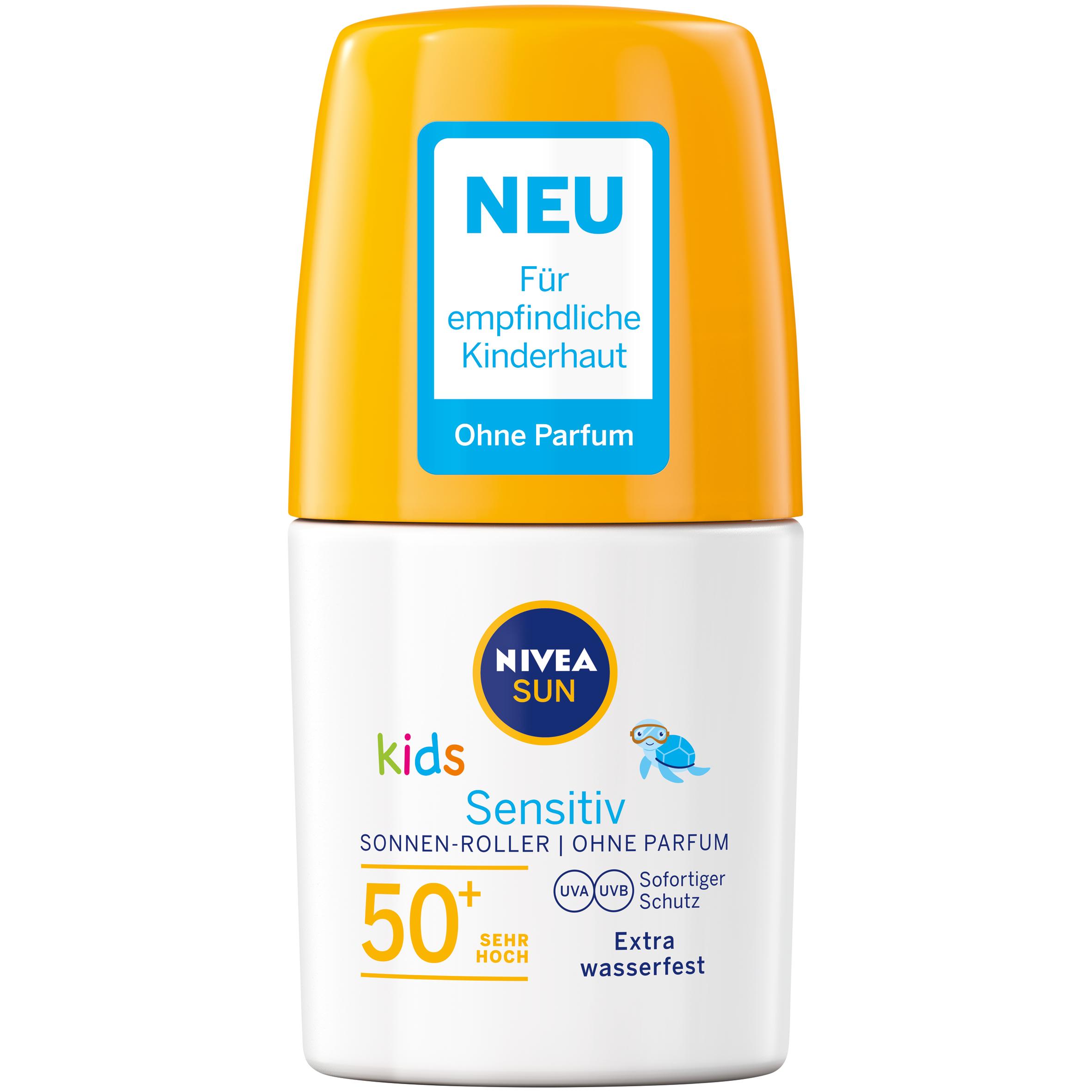 NIVEA, Zonnecrème, Babies & Kids Sensitive Protect Roll-on LSF 50+ (Zonne stick, SPF 50, 50 ml)