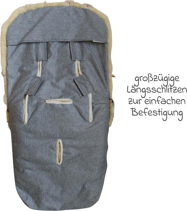 Actual product image Kaiser Baby Kaiser Lammfell Fusssack Coosy, light grey melange