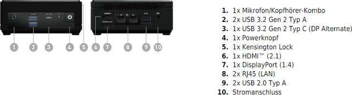 Actual product image MSI Cubi N ADL-007DE (Intel N100, 4 GB, 128 GB, Intel UHD Graphics)