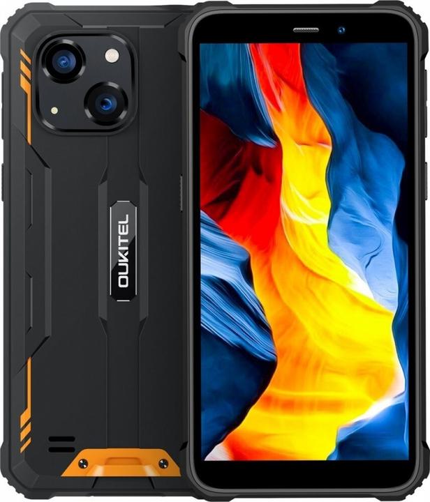 Immagine prodotto Oukitel G2 6' 4/64 DS Smartphone. 6300 mAh (orange) ohne Ladegerät (64 GB, Arancia, Nero, 6", 4G)