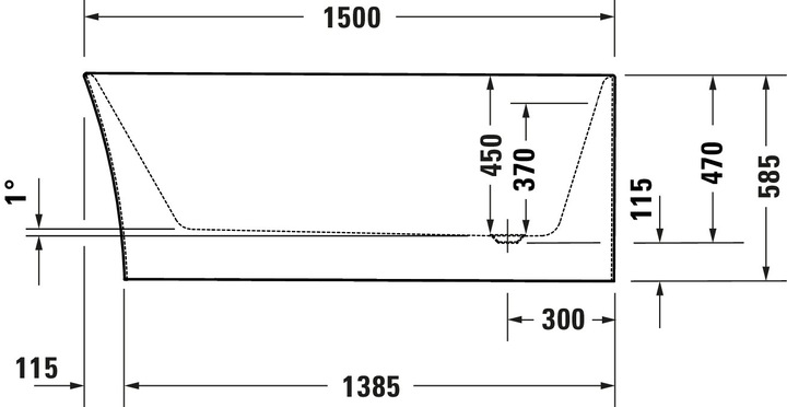 Immagine prodotto Duravit Vasca da bagno DuraSenja (215 l, 150 cm, 75 cm)