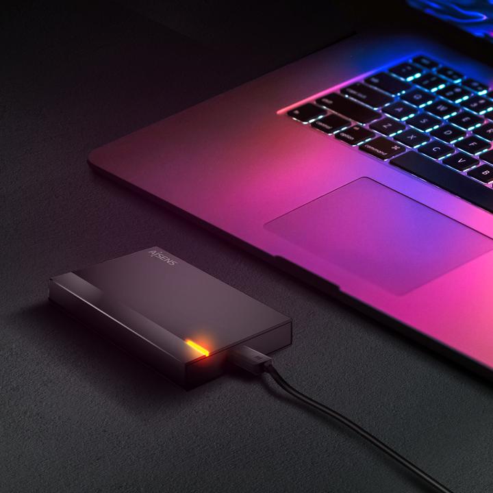 Actual product image Aisens CAJA EXTERNA 2.5" ASE-2524B 9.5MM SATA A USB 3.0 USB3.1 GEN1 NEGRA (2.5")