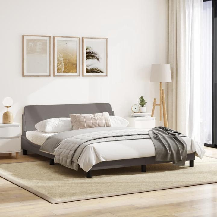 Image du produit VidaXL Cadre de lit avec tête de lit en tissu (160 x 200 cm)