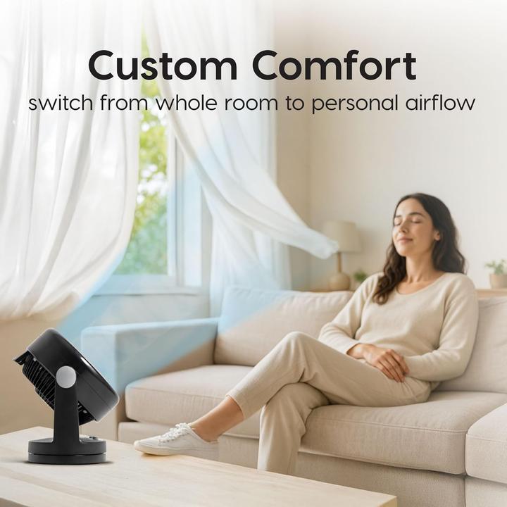 Produktbild Iris Ohyama Woozoo PCF-HM23 oszillierender Tischventilator mit 3 Geschwindigkeiten (35 dB)