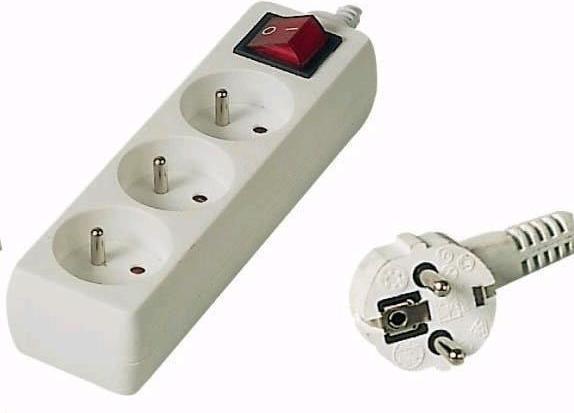 Immagine prodotto PremiumCord PP3K-10 prolunga di alimentazione 3 prese AC Bianco (3x, CEE 7/5, 10 m)