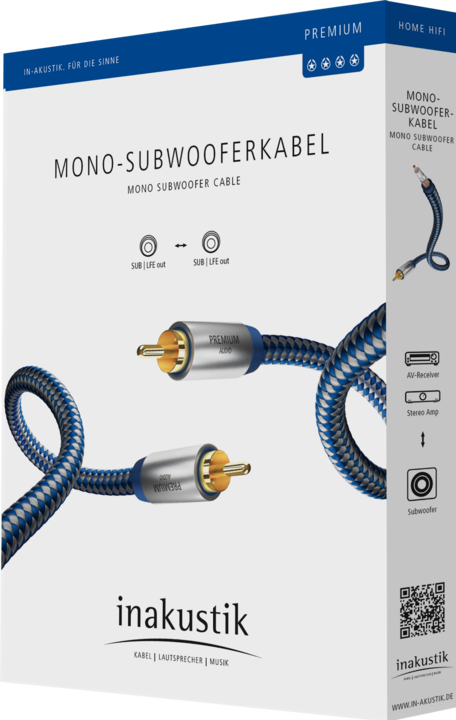Produktbild Inakustik Premium Mono-Subwooferkabel (3 m, Cinch)