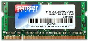 Patriot Signature Notebook Memory, SODIMM, DDR2, 2GB, 800MHz, CL6 (PSD22G8002S) (1 x 2GB, 800 MHz, DDR2-RAM, SO-DIMM)