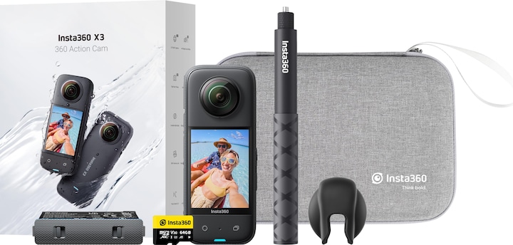Actual product image Insta360 X3 Advanced Combo (30p, 5.7K, Bluetooth, Wi-Fi)