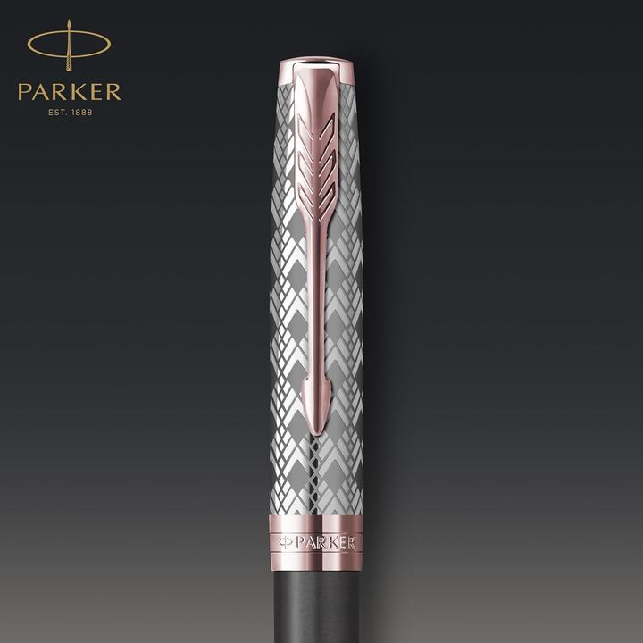 Immagine prodotto Parker Biros Sonnet Prem. Metallo e P.G.C. grigio sw M (Grigio, Metallico, Oro rosa, 1x)