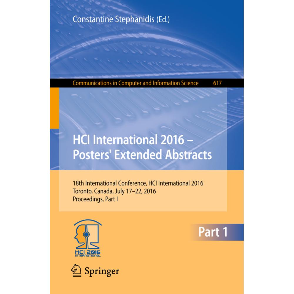HCI International 2016 - Posters' Extended Abstracts, Fachbücher von Constantine Stephanidis
