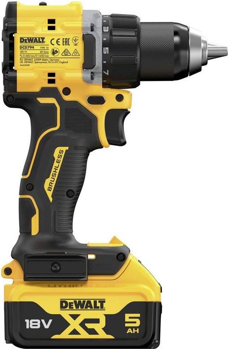 Actual product image DeWalt Akku-Bohrschrauber 18V 2x5Ah Akku (Rechargeable battery operated)