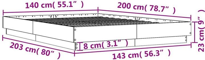 Produktbild vidaXL Bettgestell (140 x 200 cm)