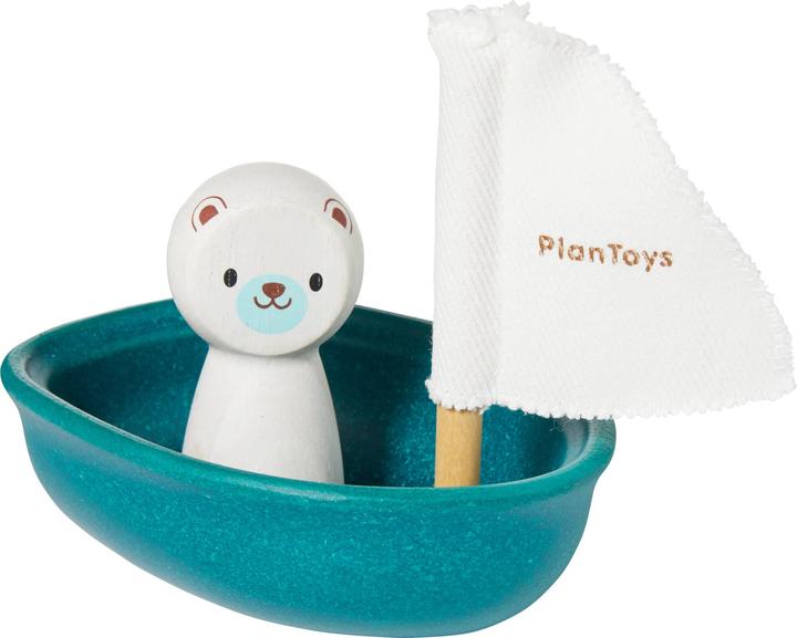 Produktbild Plantoys Segelboot - Eisbär
