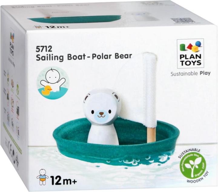 Produktbild Plantoys Segelboot - Eisbär