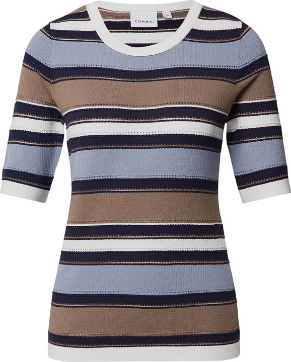 Actual product image Comma Strickpullover Kurzärmeliger Strickpullover mit dezentem Glitzergarn (40)