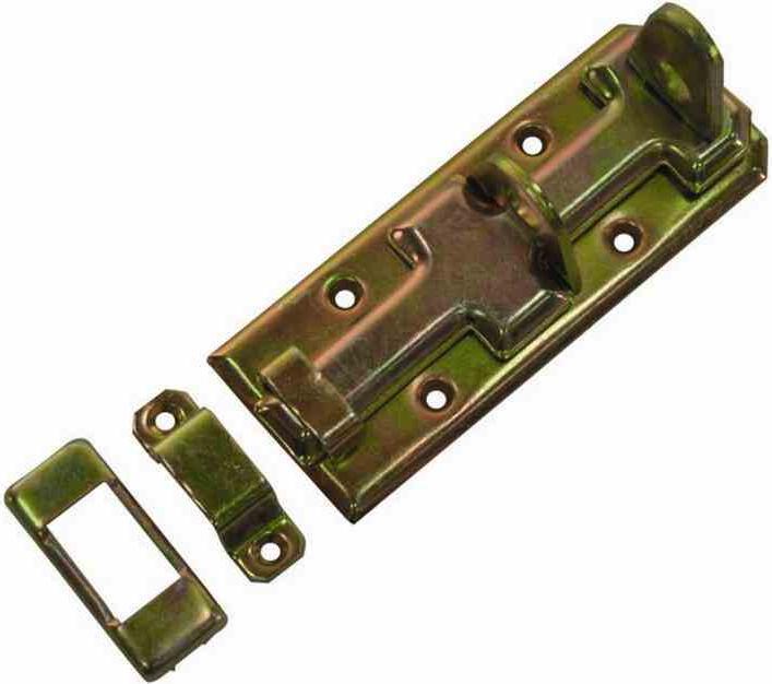 Produktbild GAH Sicherheits-Schlossriegel Länge 120 mm Breite 45 mm Stahl galvanisch gelb verzinkt (Möbelriegel, 1 Stk.)