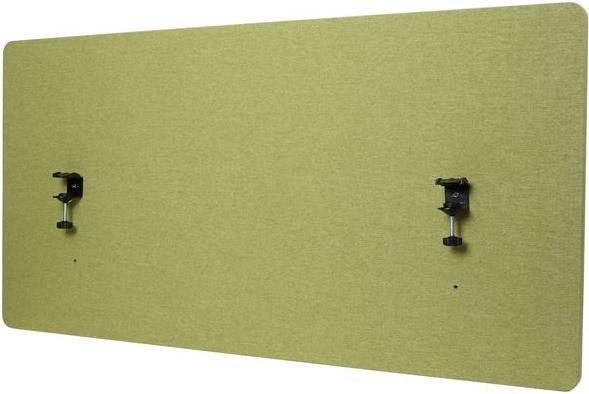 Mendler Cloison acoustique de bureau HWC-G75, panneau d'affichage, double paroi tissu/textile 60x120cm vert (60 x 120 x 2 cm)