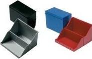 Actual product image Helit Small card index box A6 landscape, red, unloaded, made of polystyrene, for approx. 400 cards