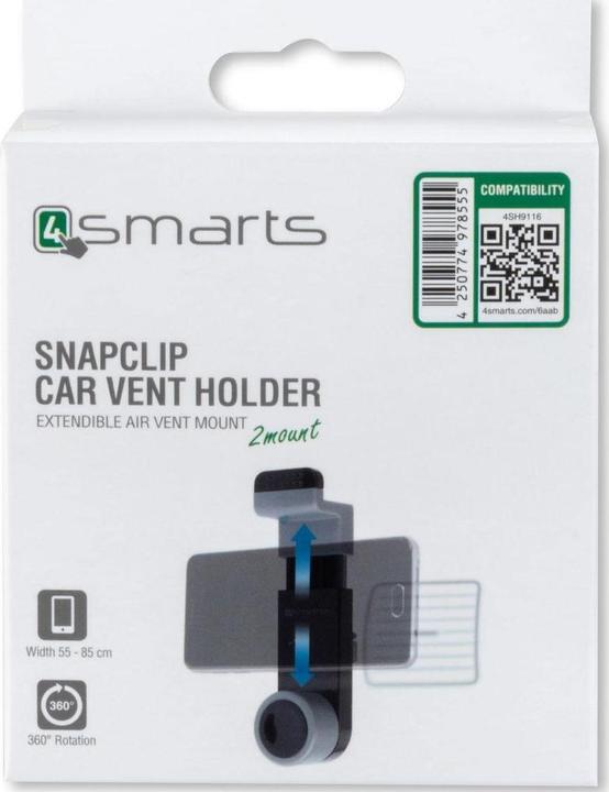 Actual product image 4smarts Holder Snapclip for ventilation slots