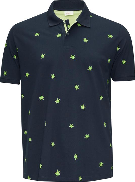 Immagine prodotto S.Oliver Polo-Shirt Poloshirt mit All-over-Print und Kontrast-Details (XXL)