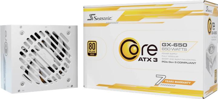 Productafbeelding Seasonic Sea Sonic 650W Core SRP-CGX651-A5A32SF-W ATX 3.1 80+ Gold (650 W)