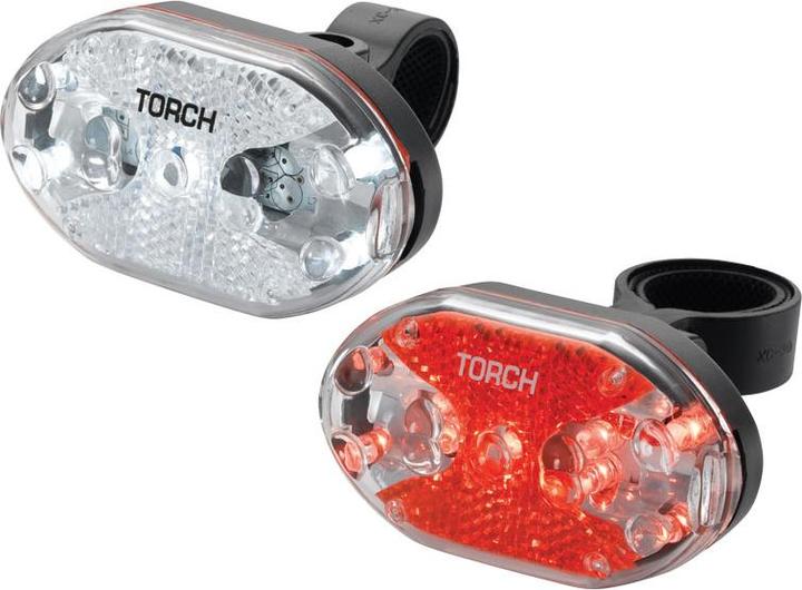Torch lampki fietsverlichting set wit BRIGHT 5X + TAIL BRIGHT 5X (TOR-54039)