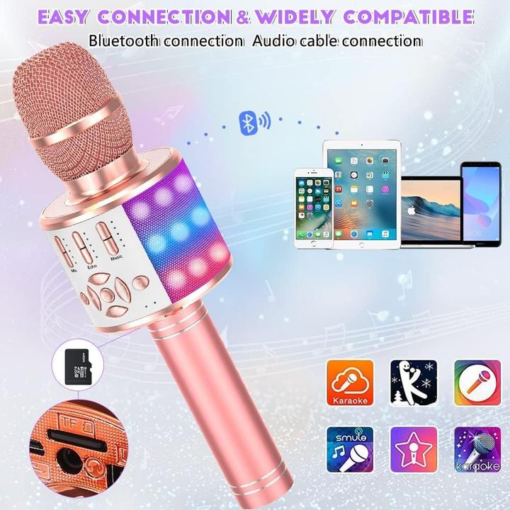 Produktbild Ankuka LED-Karaoke-Mikrofon mit Stimmenverzerrer