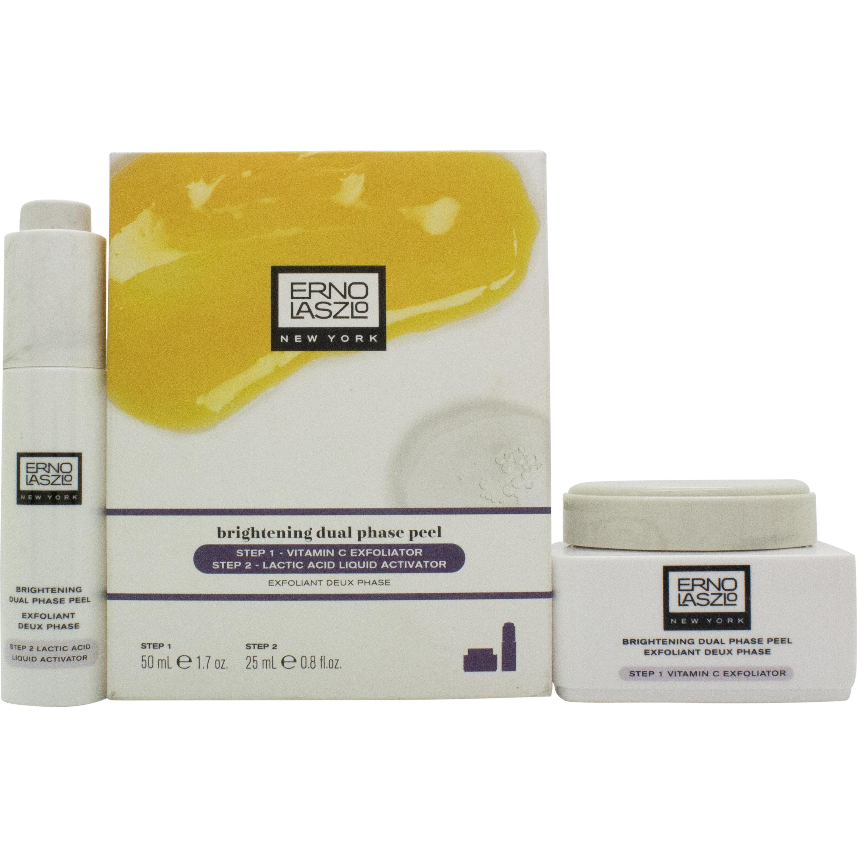 Erno Laszlo, Set regalo bellezza, ErnoLaszlo Brightening Dual Phase Peel 2-Step Vitamin C Exfoliator and Lactic Acid Activator 1.7 Fl (Set per la cura