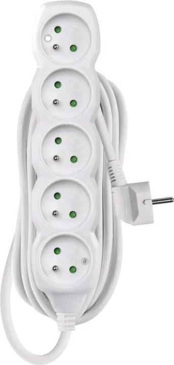 Actual product image Emos Przedłużacz 5-gniazd z/u 10m /H05VV-F 3G1/ biały (P0510) (5 x, CEE 7/5, 10 m)