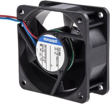 Actual product image Papst Sleeve bearing axial fan,40.9cu.m/h12Vdc (60 mm)