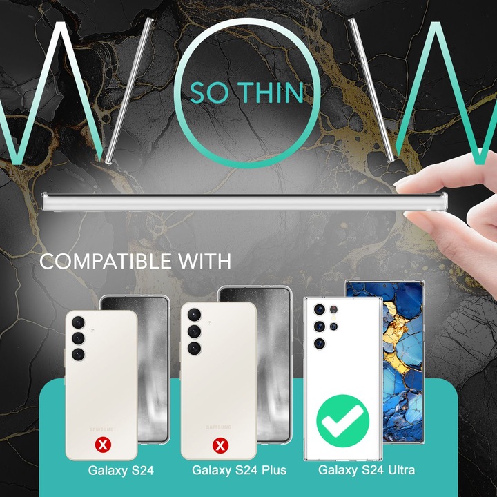 Actual product image Nalia Extremely Thin 0.3mm Matt Hardcase (Samsung Galaxy S24 Ultra)