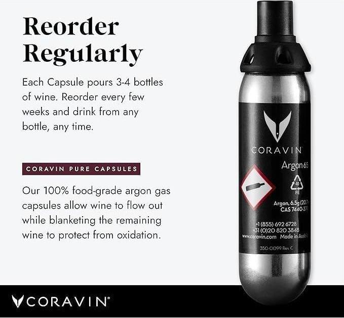 Actual product image Coravin Cartridges 6 pieces