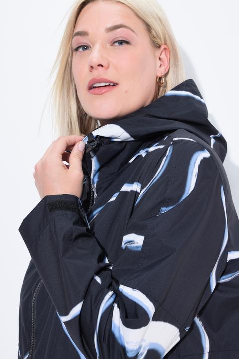 Actual product image Ulla Popken Wave Print Rain Coat (42, 44)