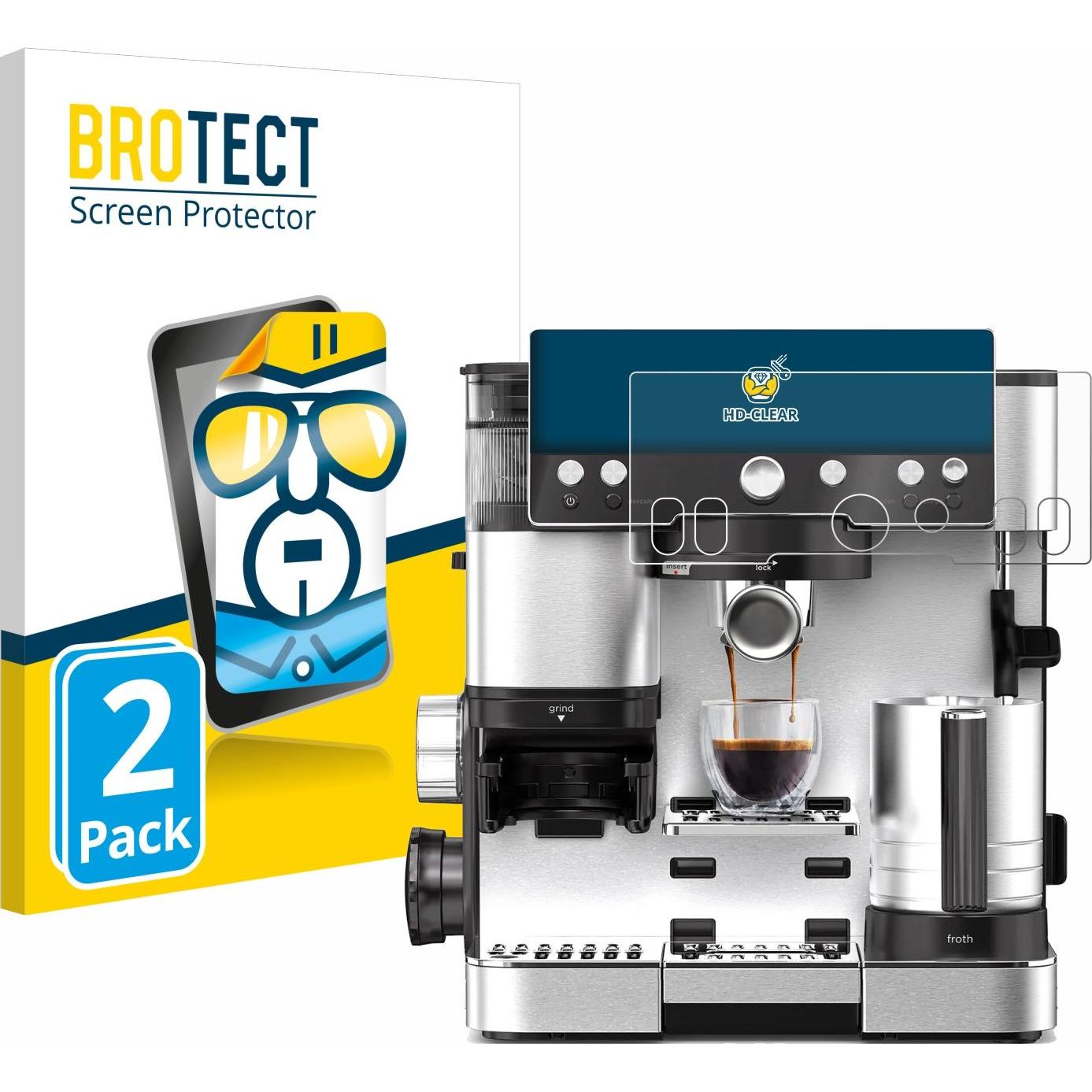 BROTECT Schutzfolie Displayschutz Displayschutzfolie Folie Klar Transparent, Zubehör Kaffeemaschinen, Transparent