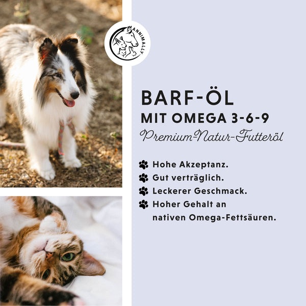 Produktbild Annimally Barf-Öl 500ml (Adult, Senior, Junior, 1 Stk., 1000 g)