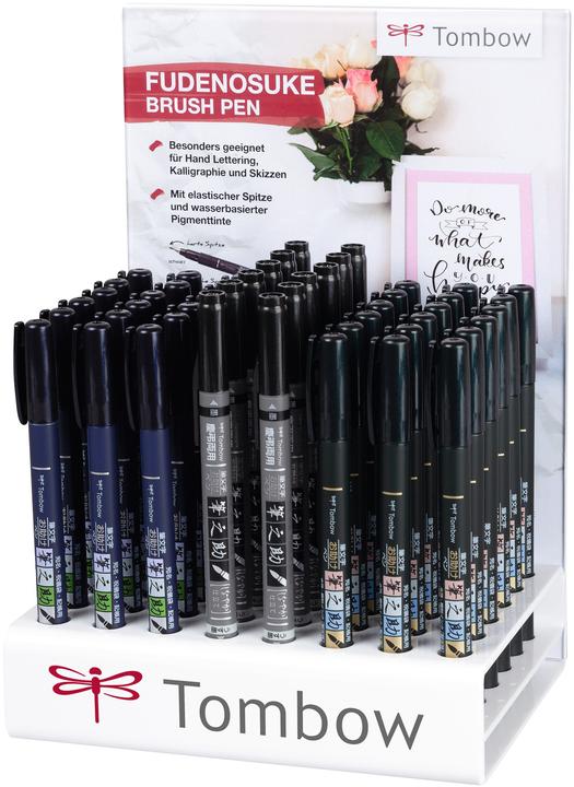 Produktbild Tombow Kalligraphie-Stift WSTBHS48P Fudenosuke, Display (48x)