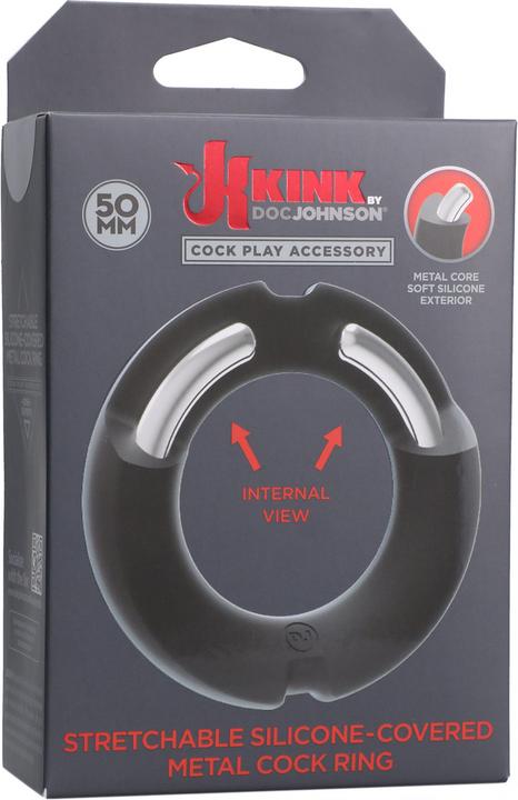 Immagine prodotto Doc Johnson Kink HYBRID Anello per cazzo in metallo ricoperto di silicone 50 mm (5 cm)
