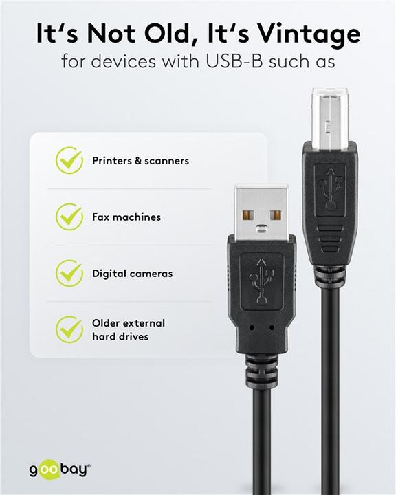 Actual product image Goobay USB 2.0 Hi-Speed (1 m, USB 2.0)