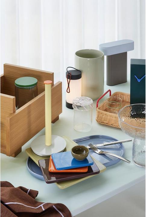 Produktbild Hübsch Splint Tablett Rot/Naturfarben