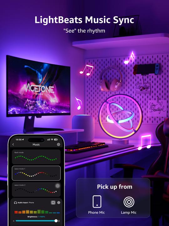 Immagine prodotto Lepro TB1 Smart LED Tischlampe 14W mit Music Sync