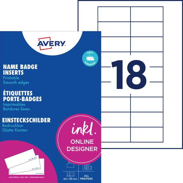 Produktbild Avery Einsteckschilder