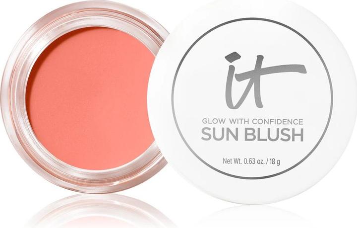 Productafbeelding It Cosmetics Glow with Confidence Sun Cream Blush Blendable Buildable Blush Bronzer Pop Sun-Blushed (#20 Licht Medium, Zonnebloesem, Zonnebloesem)
