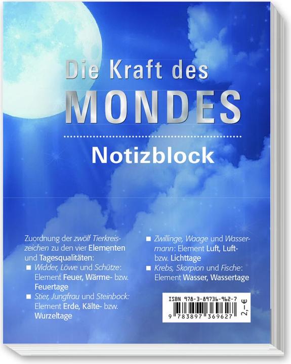 Produktbild Notizblock Die Kraft des Mondes