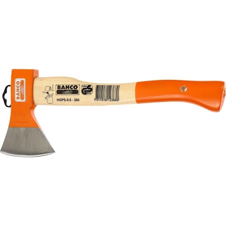 Bahco, Axt + Beil, Camping-Axt mit geschwungenem Eschenstiel, 380 mm, 1 kg