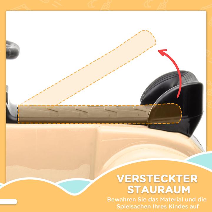Actual product image Aiyaplay Rutschauto Kunststoff, Metall Beige