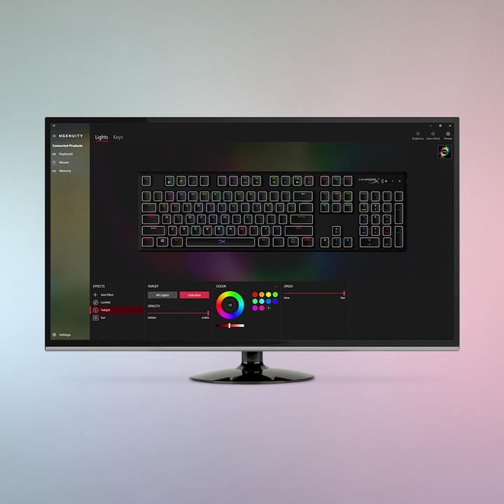 Actual product image HyperX Alloy Origins Mechanical Gaming Keyboard, US Layout, Blue Switch (US, Cable)