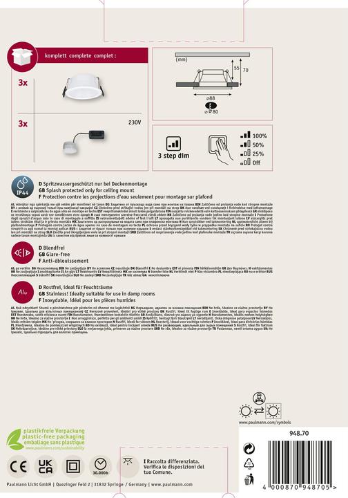 Actual product image Paulmann Cole Coin (470 lm)