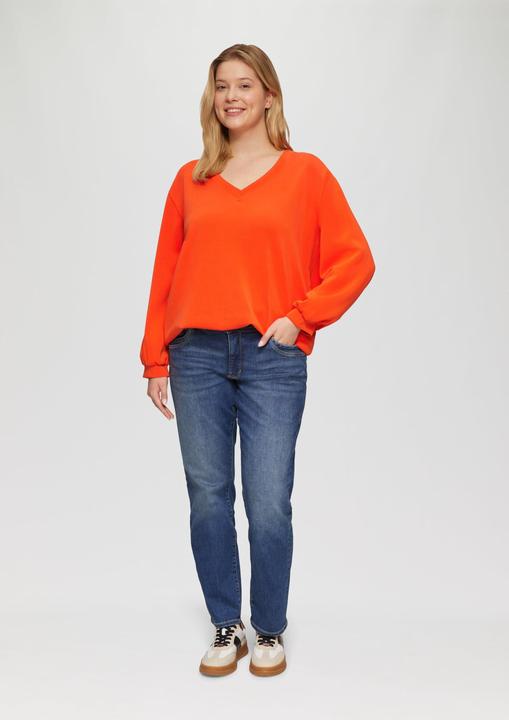 Image du produit S.Oliver Sweatshirt Scuba-Sweatshirt mit V-Ausschnitt (52)
