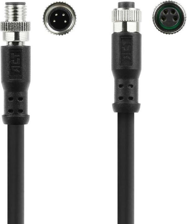 Productafbeelding ACT Industriële 1,50 meter sensorkabel M8A 4-pins male naar M8A 4-pins female, Ultraflex Xtreme