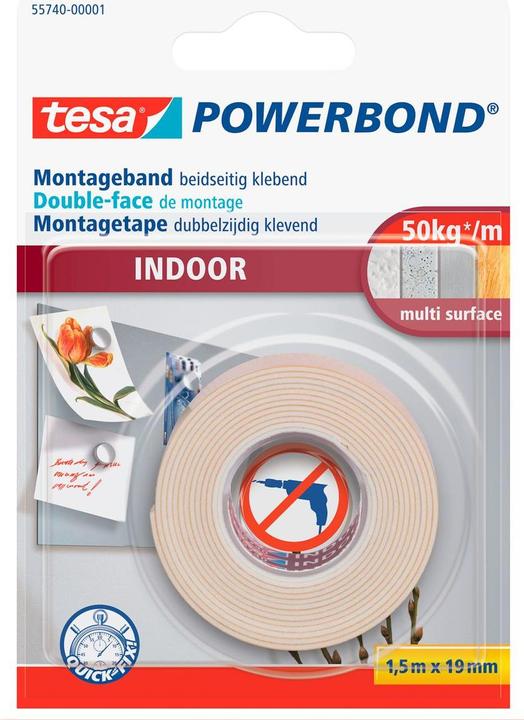 Image du produit tesa Powerbond INDOOR ruban de montage double face (19 mm)